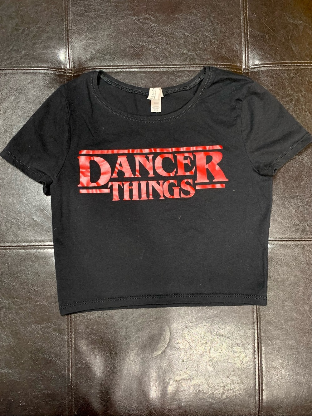 💫3/$20 Black 'Dancer Things' Stranger Things Inspired Cropped Graphic Tee